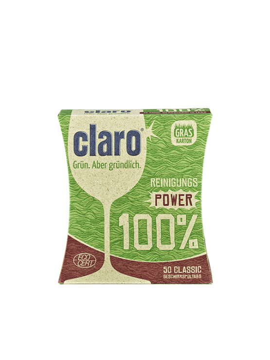 Eco claro dishwasher tablets in biodegradable packaging 50pcs