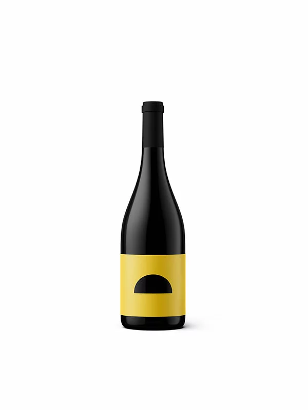 Škrlet wine from Voštinić Klasnić winery in dark 0,75l bottle with yellow label