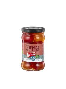 Terrasana organic cream cheese stuffed red peppers in a glass jar 270g