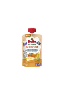 Organic Holle carrot, mango and banana purée in a resealable pouch 100g