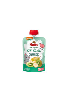 Organic Holle banana, kiwi and pear purée in a resealable pouch 100g