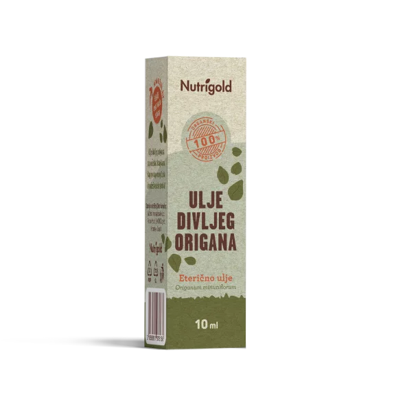 Nutrigold wild oregano oil in dark glass bottle of 10ml