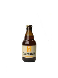 Kampanjola organic beer blonde ale in a dark brown glass bottle of 0,33l