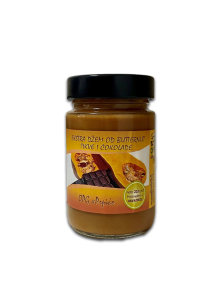 Butternut squash and chocolate spread in a glass jar of 210g. Prpić family farm.