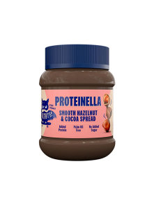 HealthyCo Proteinella hazelnut and dark chocolate spread in a plastic jar of 400g
