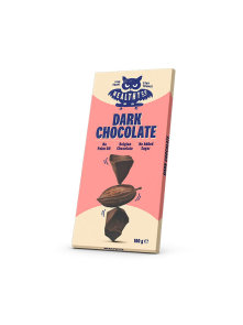 HealthyCo dark chocolate with no added sugar in a recyclable packaging of 100g