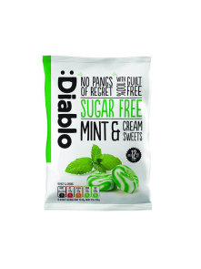 Diablo sugar free mint and cream sweets in a plastic bag 75g