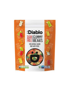Diablo sugar free fruit gummy bears in a plastic bag 75g