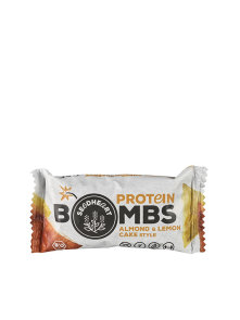 Organic Seedheart protein bombs almond and lemon in a packaging of 50g