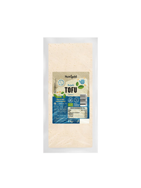 Nutrigold organic fresh gastro tofu in vacuum sealed packaging of 1000g