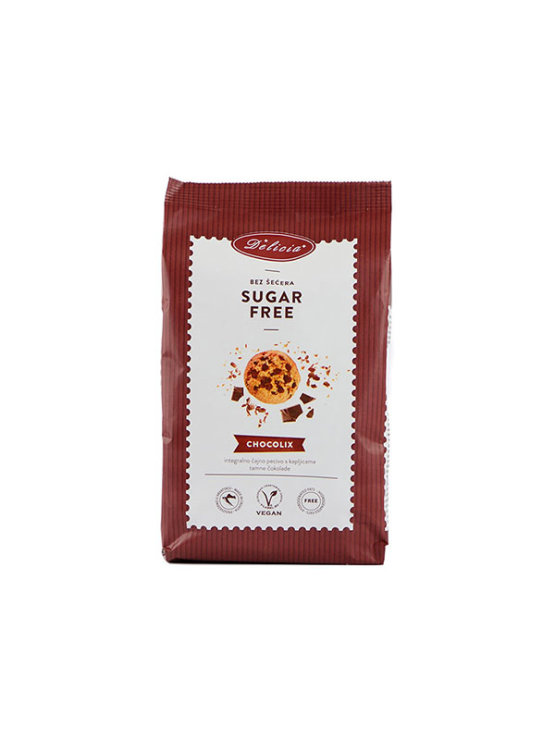 Delicia Chocolix dark chocolate chip sugar free cookies in a 200g packaging