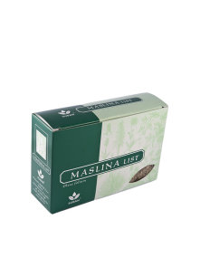 Suban olive leaf tea in a green cardoard box of 40g