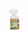 Organic Bohlsener Muhle crunchy crackers with cheese and cumin in a 200g packaging.