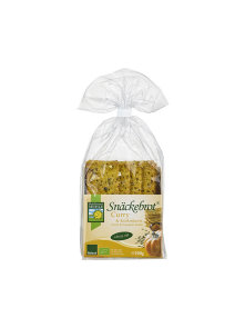 Organic Bohlsener Muhle crunchy crackers with curry and pumpkin in a 200g packaging.