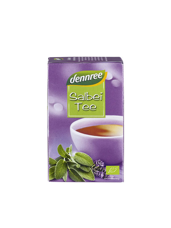 Dennree organic sage tea in a cardboard box. 20x1,5g