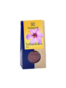 Organic Sonnentor saffron in a 0,5g packaging.