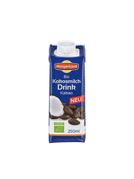 Organic MorgenLand coconut drink with cocoa in a beverage carton of 1000ml