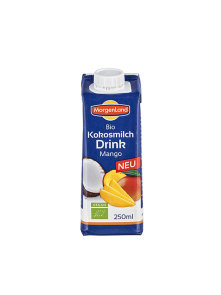Organic MorgenLand coconut drink with mango in a beverage carton of 1000ml