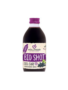 Hollinger organic cell care+shot aronia and blackcurrant juice in a glass bottle of 330ml