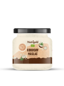Nutrigold organic coconut butter in a jar of 250g