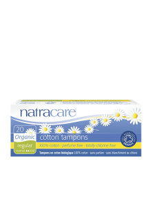 20 Natracare normal tampons in a cardboard packaging