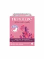 8 Natracare extra pads with wings in a cardboard box
