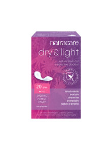 20 Natracare incontinence pads in a cardboard box