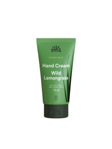 Urtekram organic wild lemongrass hand cream in a green tube of 75ml