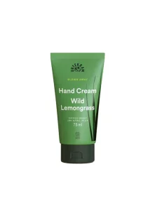 Urtekram organic wild lemongrass hand cream in a green tube of 75ml