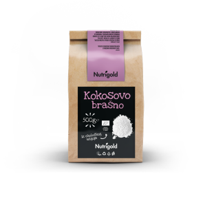 Nutrigold organic coconut flour in a packaging of 500g