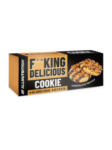 Chocolate & peanut cookies with no added sugar in a cardboard packaging of 150g - All Nutrition