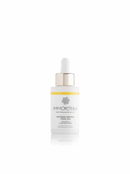Immortella intense anti ageing face serum in a glass bottle of 30ml
