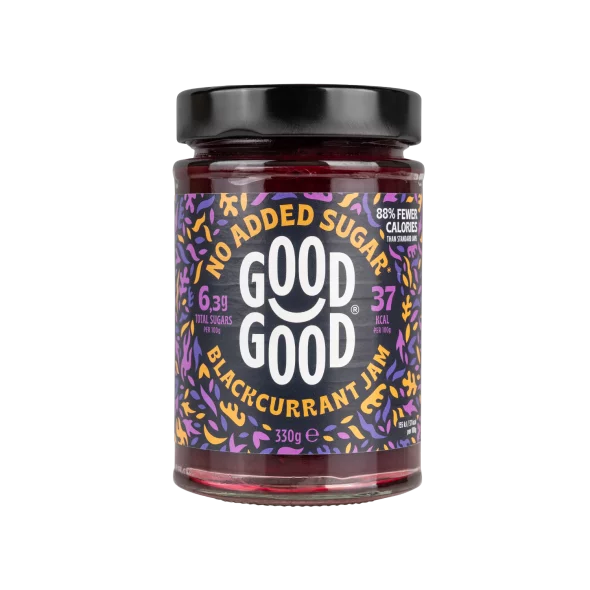 Via Healthy blackcurrant jam in a glass jar of 330g