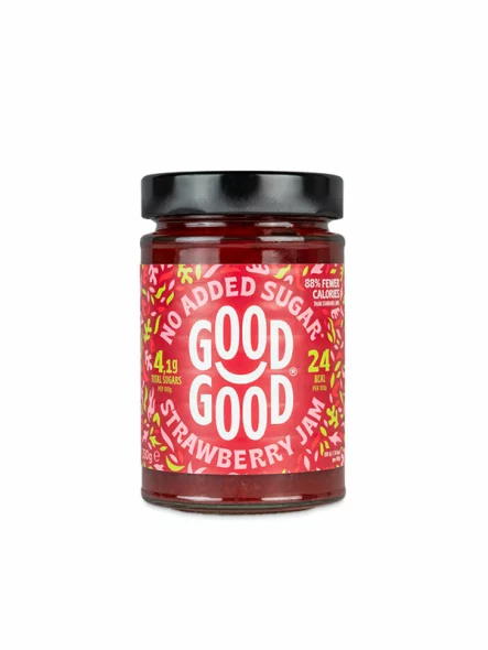 Via Healthy sweet strawberry jam in a glass jar of 330g
