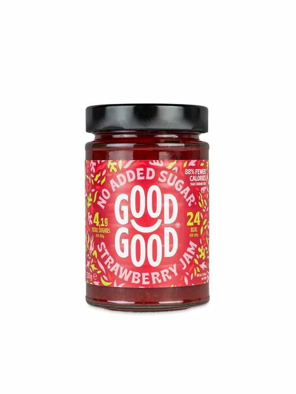 Via Healthy sweet strawberry jam in a glass jar of 330g