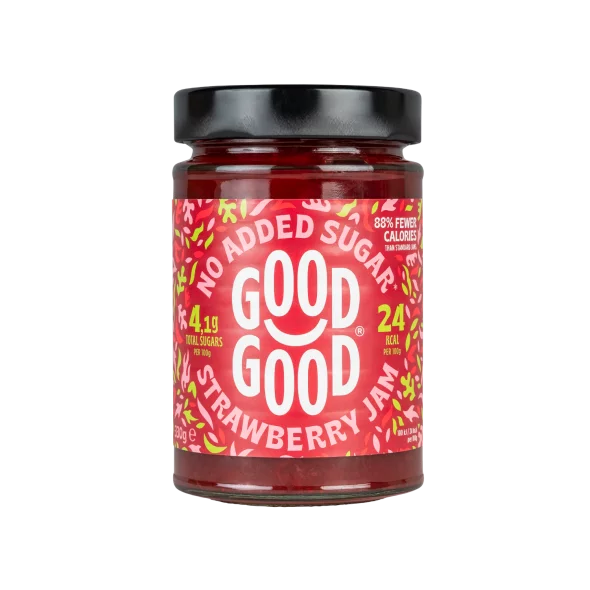 Via Healthy sweet strawberry jam in a glass jar of 330g