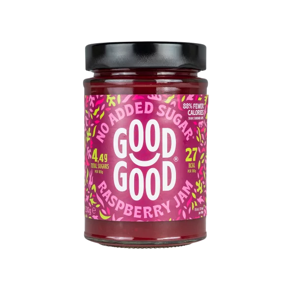 Via Healthy raspberry jam in a glass jar of 330g
