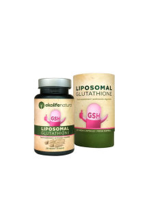 Ekolife Natura liposomal glutathione in a packaging containing 30 capsules