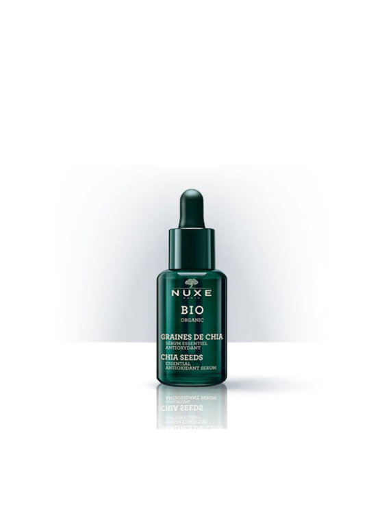 Nuxe certified organic antioxidant serum in a glass bottle of 30ml with a dropper