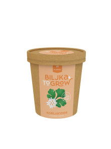 Biljkoborci plant 2 grow coriander in a 300g brown cardboard packaging