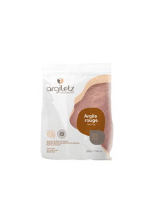 Argiletz red clay powder for hair, bath and dry skin in a 200g packaging