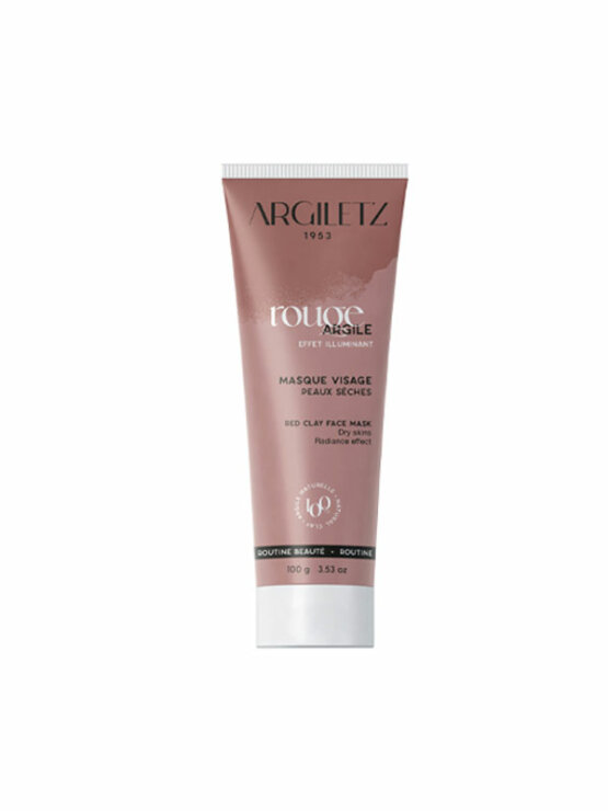 Argiletz red clay face mask for dry skin in a tube packaging of 100g