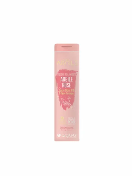 Argiletz showering gel with pink clay in a pink tube packaging of 250ml