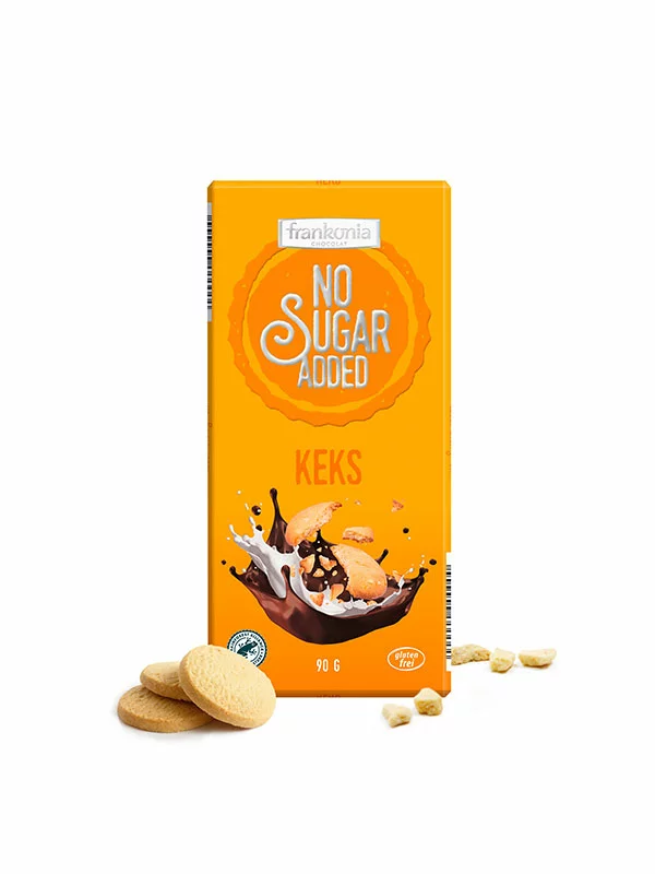 Frankonia chocolate with biscuit and hazelnut in a packaging of 90g