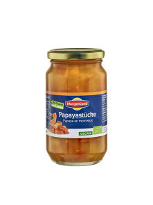 MorgenLand organic papaya compote in a glass jar of 350g