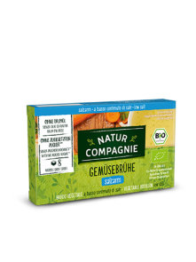 Salt Free Vegetable Broth 8 Cubes - Organic 68g Natur Compagnie