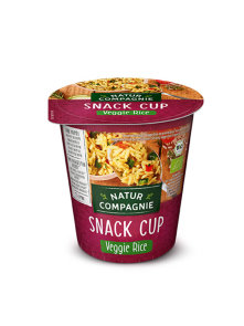Natur Compagnie organic veggie rice in a snack cup of 70g