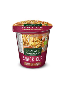 Natur Compagnie organic mushroom pasta snack cup in a packaging of 50g