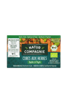 Herb Cube Basil & Thyme (8 Cubes) - Organic 80g Natur Compagnie