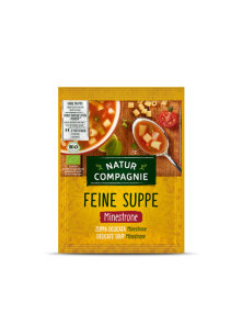Natur Compagnie organic minestrone soup in brown packaging of 50g